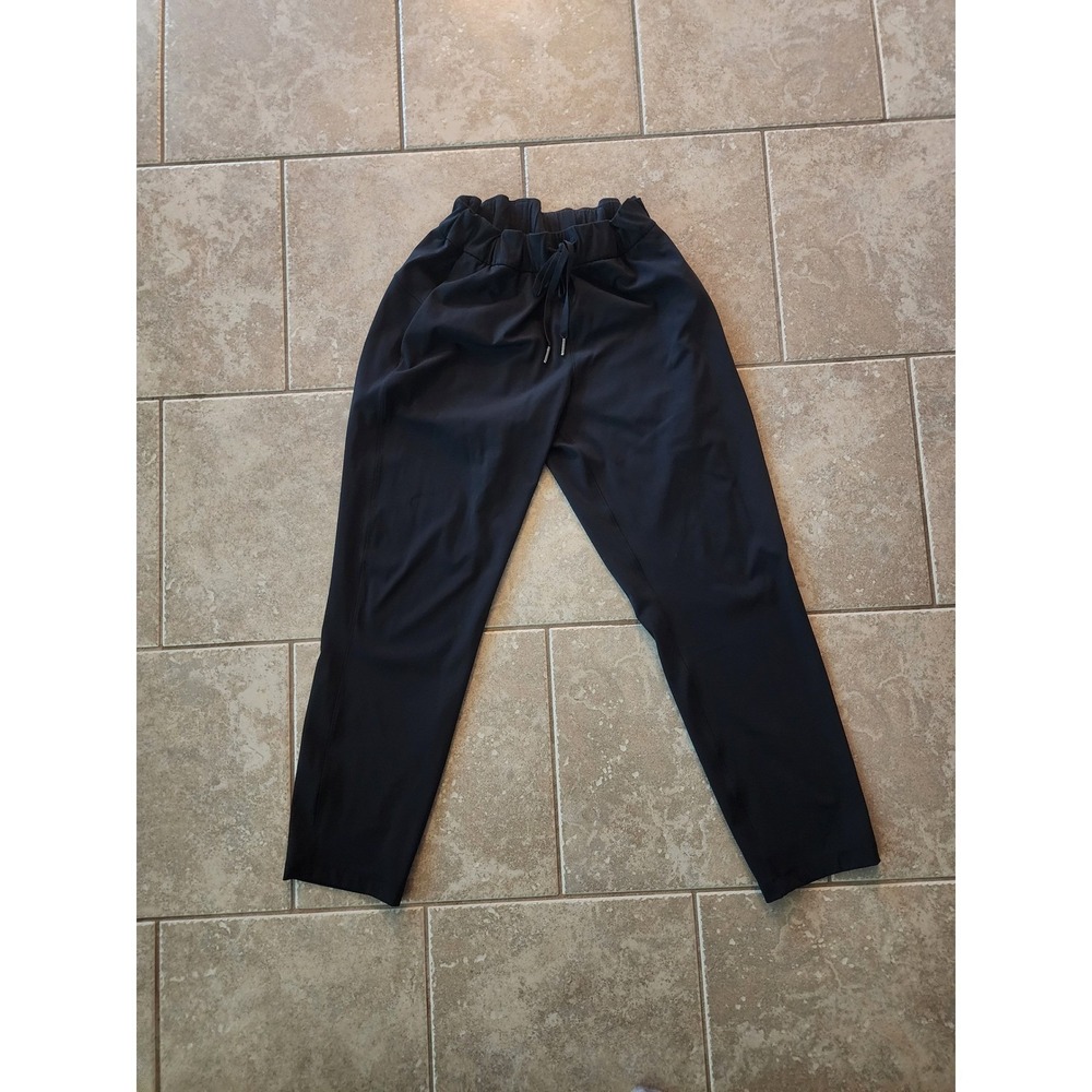Lululemon On the Fly 7/8 Pant Black Luxtreme Drawstring Jogger Womens Size 8